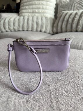 Calvin Klein Lavender/Lilac Saffiano Wristlet Wallet